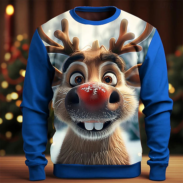 Christmas Men's 3D Print 3D Sweatshirt Sweatshirts Sweatshirt Long Sleeve