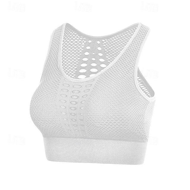 Women's Light Support Sports Bra Running Bra Open Back Removable Pad Bra Top