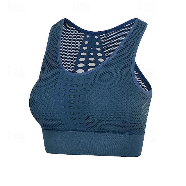 Women's Light Support Sports Bra Running Bra Open Back Removable Pad Bra Top