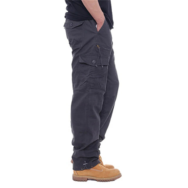 Men's Cargo Pants Cargo Trousers Trousers Work Pants Elastic Waist Multi Pocket