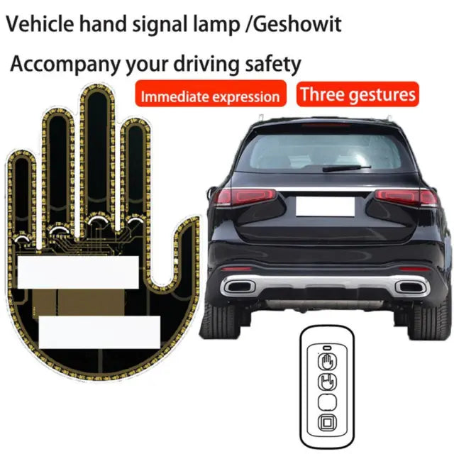 Middle Finger Gesture Light with Remote Middle Finger Car Light Truck Accessories Funny Car Accessories