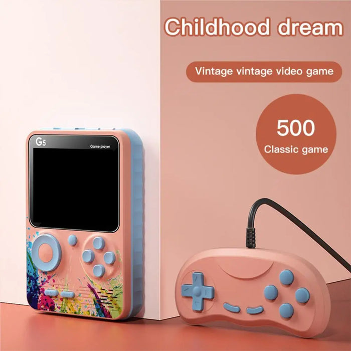 G5 Game Console 500-Game Classic Game Device Ergonomic 3.0'' Screen Handheld Gaming