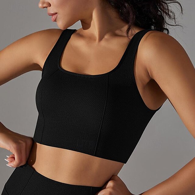 Women's Light Support Sports Bra Running Bra Open Back Bounce Control Bra Top