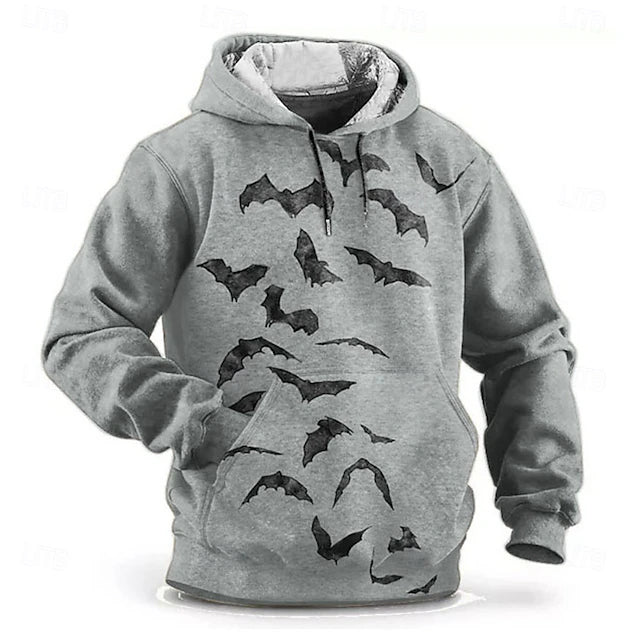 Bat Men's Fashion 3D Print Hoodie Sports Outdoor Streetwear Halloween