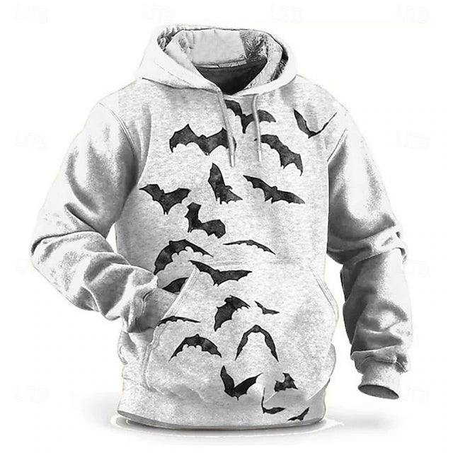 Bat Men's Fashion 3D Print Hoodie Sports Outdoor Streetwear Halloween