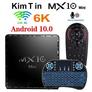 Android 10 Smart TV Box MX10 Mini ATV 2GB 16GB 2.4G&5G Dual WIFI BT Set top box Google Voice Assistant