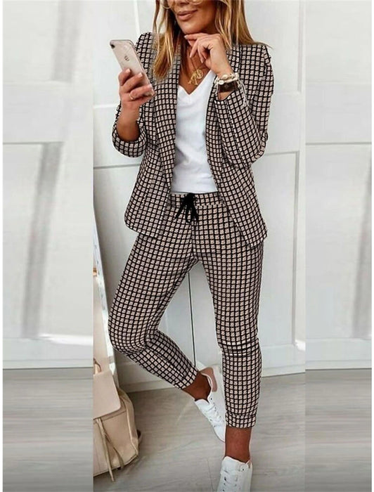 Women's Suits Office Work Daily Wear Spring Fall Regular Coat Regular Fit