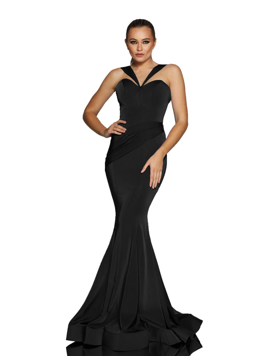 Mermaid / Trumpet Minimalist Elegant Engagement Formal Evening Birthday Dress