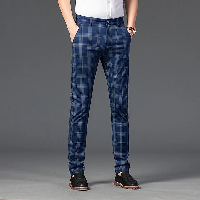 Men's Trousers Chinos Pants Trousers Jogger Pants Plaid Dress Pants