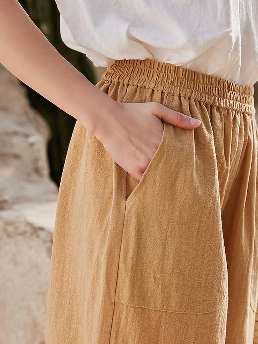 Women's Pants Cotton And Linen Daily Linen Slacks Casual Wear