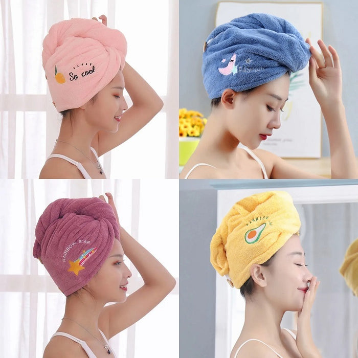 Dry Hair Cap Female Super Absorbent Quick-Drying Hair Towel Wiping Hair Towel Shower Cap