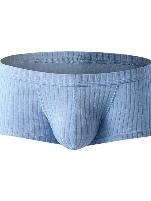 Men's 2packs Boxers Underwear Briefs Vicose Breathable Comfortable Sports Plain Low Rise Blue Green