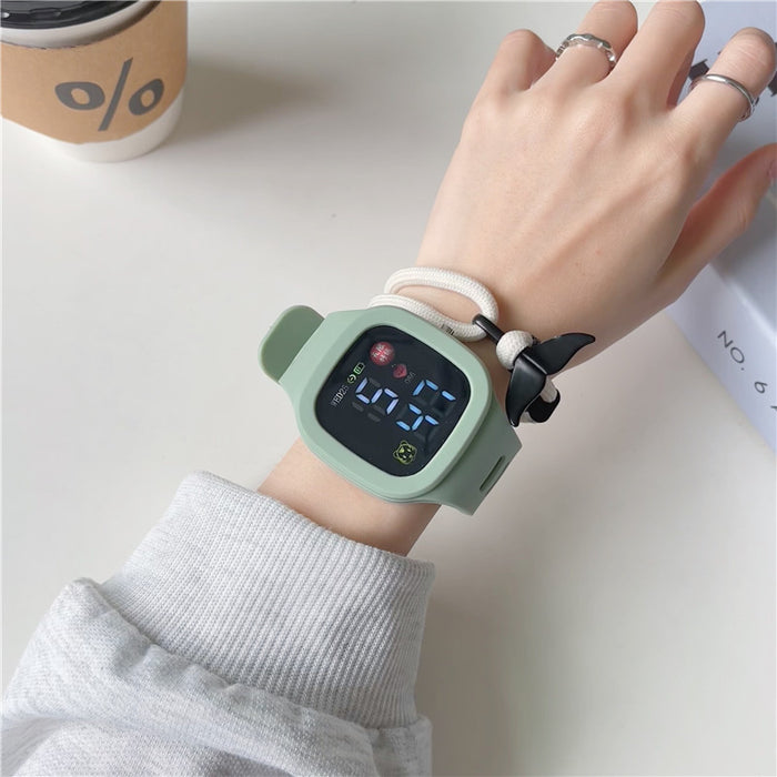 Fashion Sports Watch For Boys Girls Led Digital Kids Watches Children's Waterproof Silicone