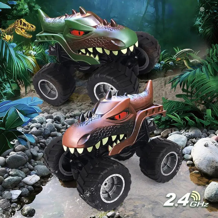 Simulation 2.4G Remote Control Electric Dinosaur Climbing Off road Vehicle Big Foot Children's Toy