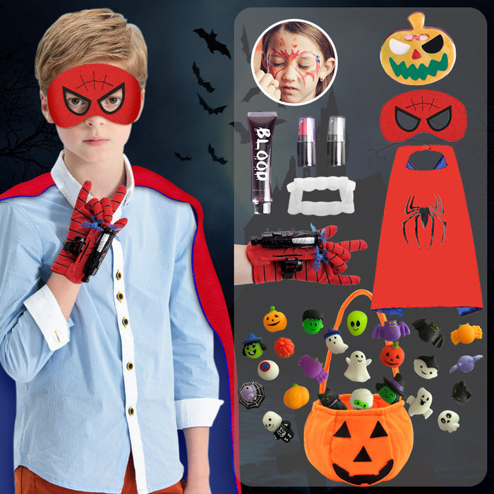 Halloween Spider Role Play Costume Pumpkin Eye Shadow Makeup Fake Blood Halloween Makeup Toys