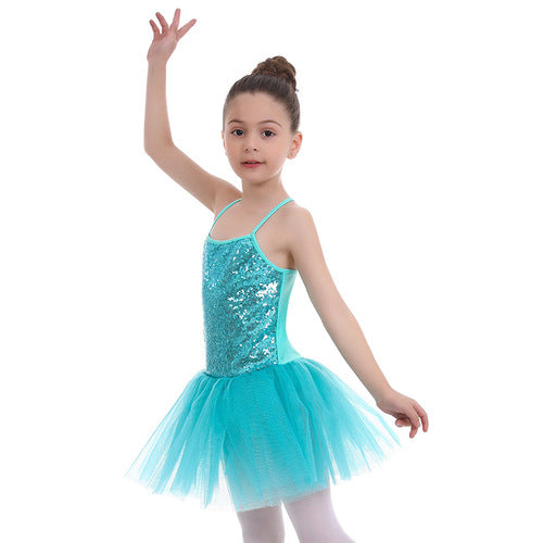 Kids' Dancewear Ballet Dress Pure Color Splicing Tulle Girls' Training Performance