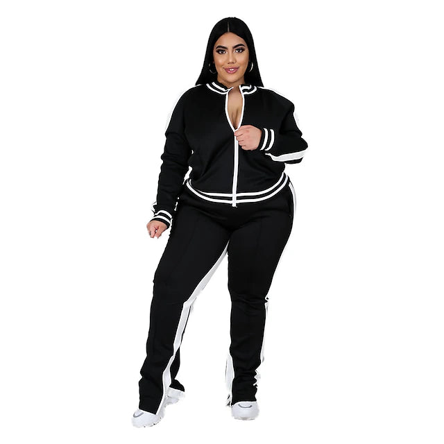 Women's Tracksuit Sweatsuit 2 Piece Athletic Winter Long Sleeve Thermal Warm