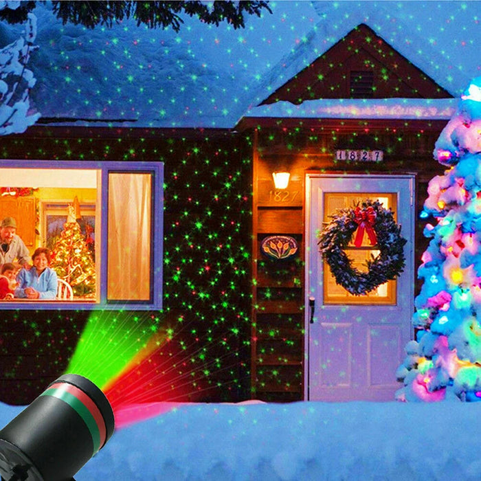 Christmas Projector Outdoor Moving Full Sky Star Laser Projector Lamp Red and Green