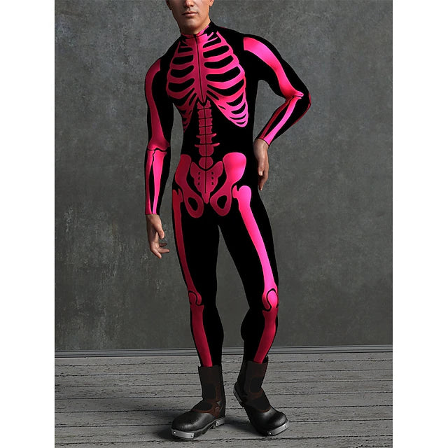 Skeleton / Skull Cosplay Costume Bodysuits Full Body Catsuit Adults' Men's