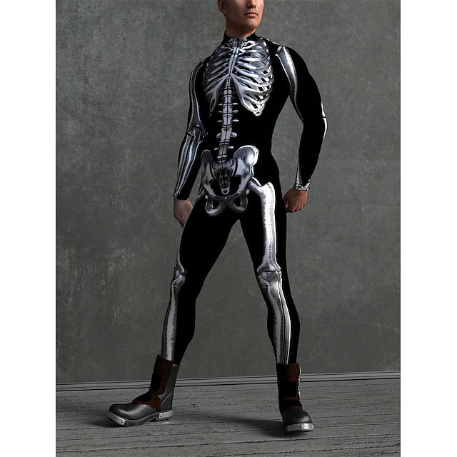 Skeleton / Skull Cosplay Costume Bodysuits Full Body Catsuit Adults' Men's