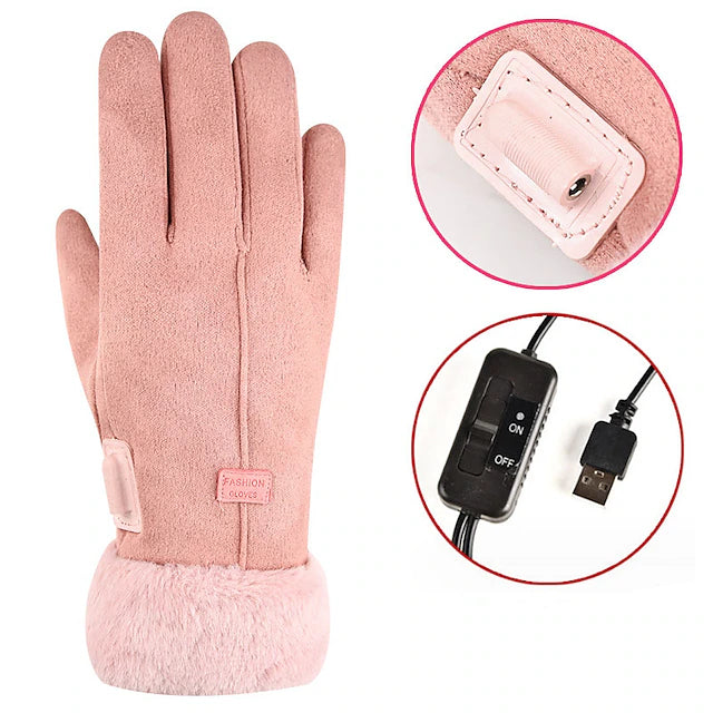 Winter Heated Gloves, Adjustable Temperature Cycling Gloves