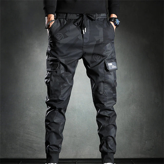 Men's Cargo Pants Cargo Trousers Trousers Work Pants Casual Pants Drawstring Elastic Waist Camouflage