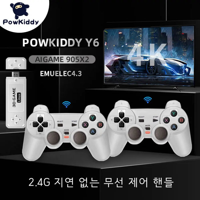 Powkiddy Y6 2.4G Wireless Game Tv Stick Retro PS1 Family Portable Video Game Console