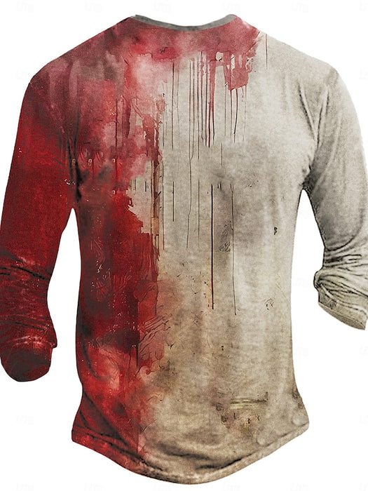 Blood stains Designer Retro Vintage Men's 3D Print T shirt Tee