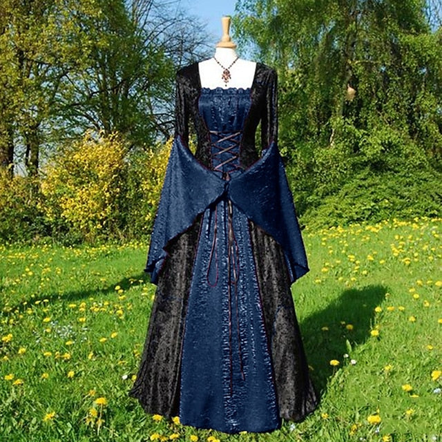 Retro Vintage Medieval Renaissance 17th Century Dress Cosplay