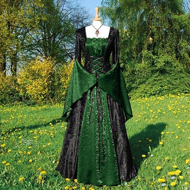 Retro Vintage Medieval Renaissance 17th Century Dress Cosplay