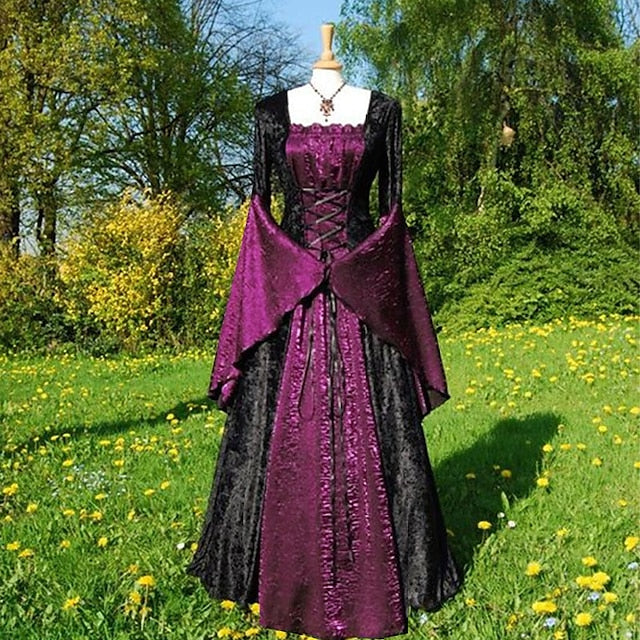 Retro Vintage Medieval Renaissance 17th Century Dress Cosplay