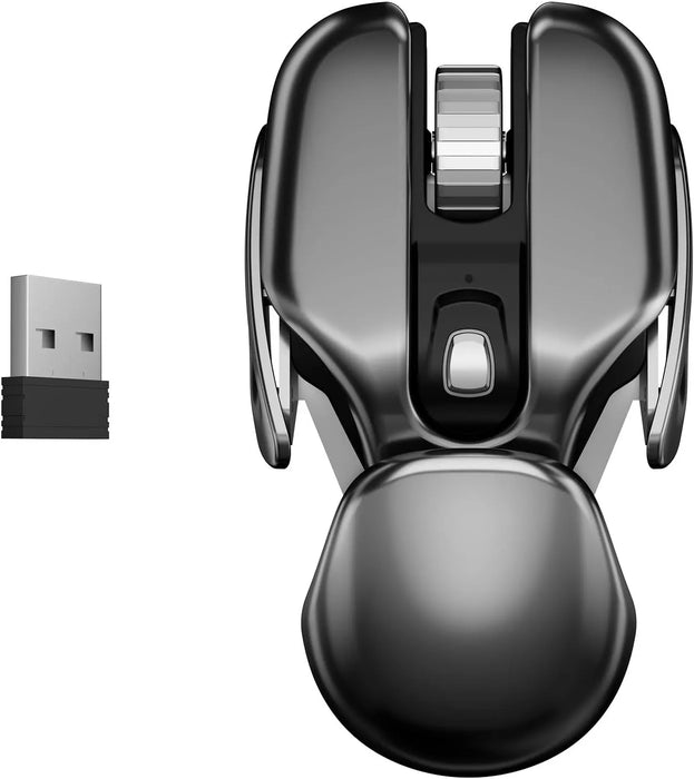 PX2 Metal 2.4G Rechargeable Wireless Mute 1600DPI Mouse 6 Buttons for PC Laptop Computer