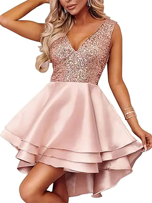 A-Line WE Party Dress Homecoming Cocktail Party Asymmetrical Sleeveless