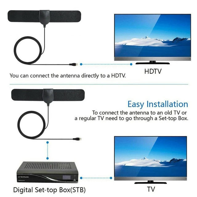 Fashion Indoor HDTV Digital TV Antenna Signal Booster 980 Mile Range