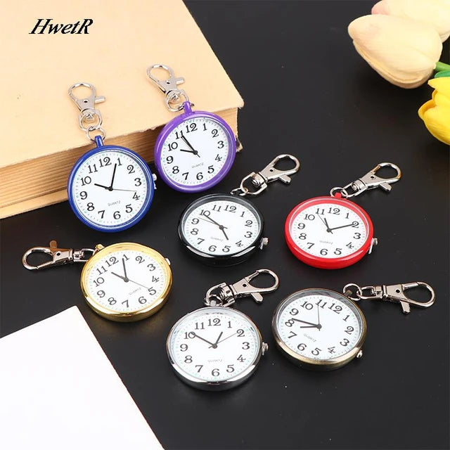 2023 Pocket Watches Nurse Pocket Watch Keychain Fob Clock with Battery Doctor Medical Vintage Watch