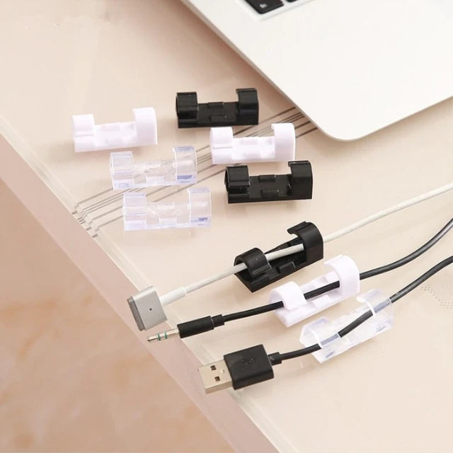 20pcs Cord Clips, Strong Adhesive, Wire Fixing, Cable Clips, PC Accessories,