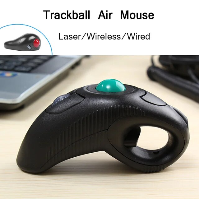 Wireless Trackball Mouse Optical Pointer Handheld Air Laser Mouse Trackball Left Hand Right