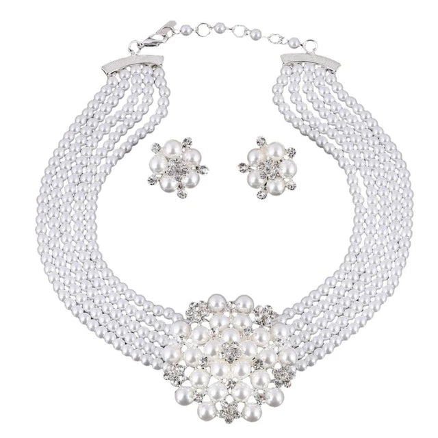 Bridal Jewelry Sets For Women's White Gift Festival Alloy