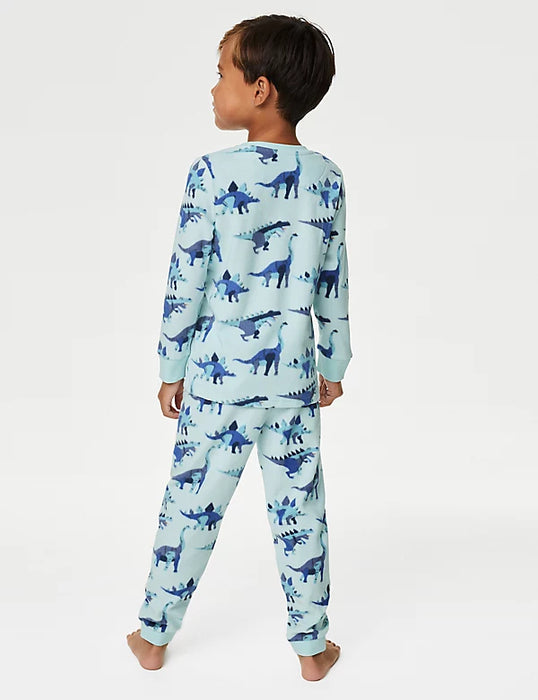 Boys 3D Dinosaur Pajama Set Long Sleeve 3D Print Fall Winter Active Cool Daily Polyester Kids 3-12 Years