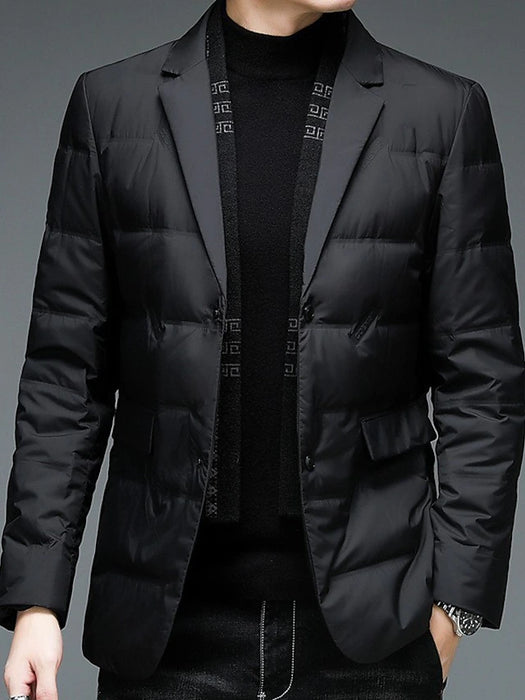 Men's Casual Blazer Regular Regular Fit Solid Color Black Gray 2024
