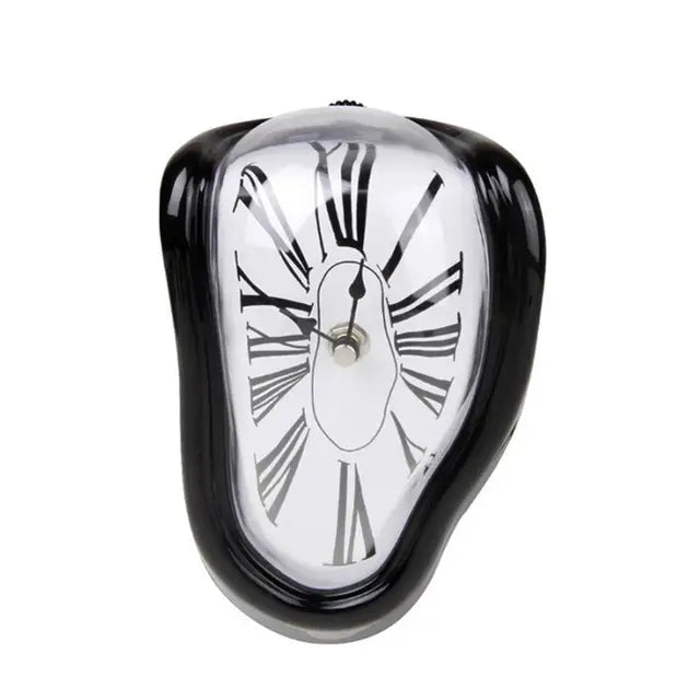 Surreal Melted Twisted Roman Numeral Wall Clocks Surrealism Style Clock Home