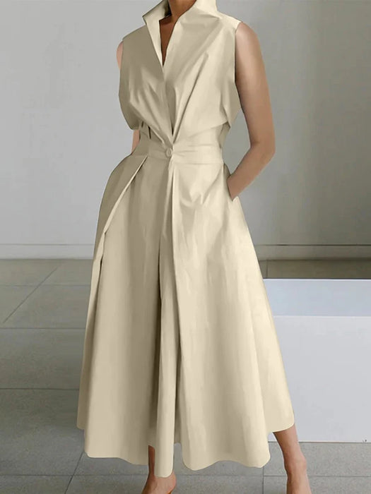Women's Shirt Dress Cotton Linen Dress Wrap Dress Maxi long Dress