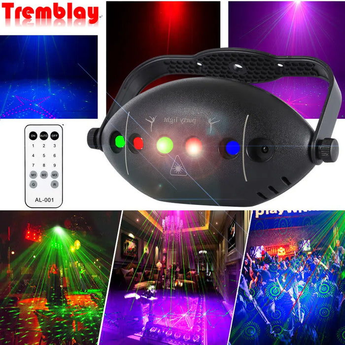 Stage Party DJ Lights Laser Projector Music Party Lamp Disco Club Home Festive Decoration With Remote Control