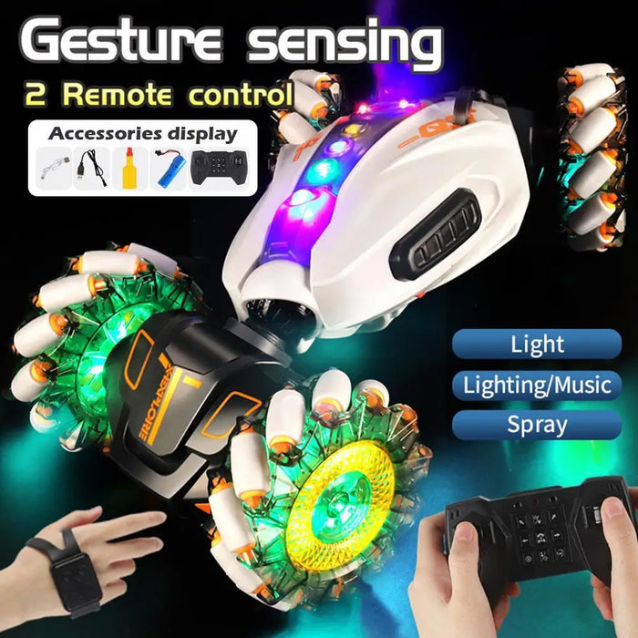 Gesture Sensing Remote Control Twisting Car Luminous Wheel Deformation High-Speed