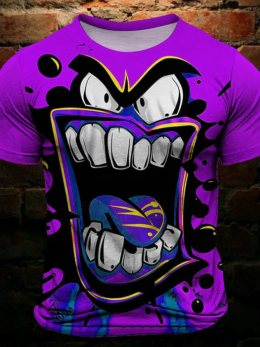 Halloween Men's T shirt Tee Funny Grimace Crew Neck Clothing Apparel