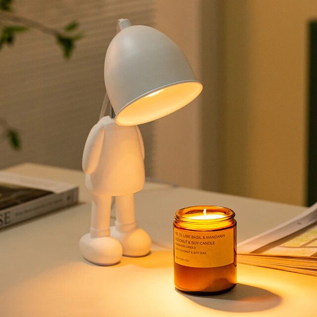Candle Warmer Aromatherapy Candle Melting Wax Lamp Dimmable Night Light Robot
