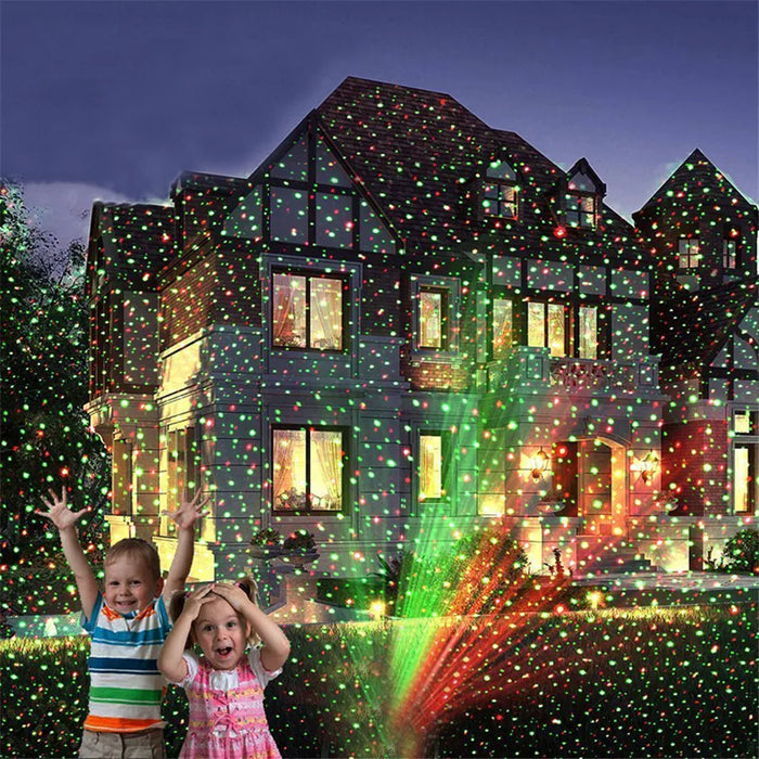 Christmas Projector Outdoor Moving Full Sky Star Laser Projector Lamp Red and Green