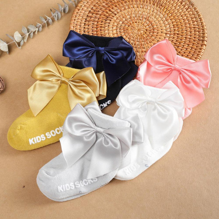 Toddler Girls' Socks White Pink Red Print Bow Summer Spring Cute Daily Wear 1-5 Years