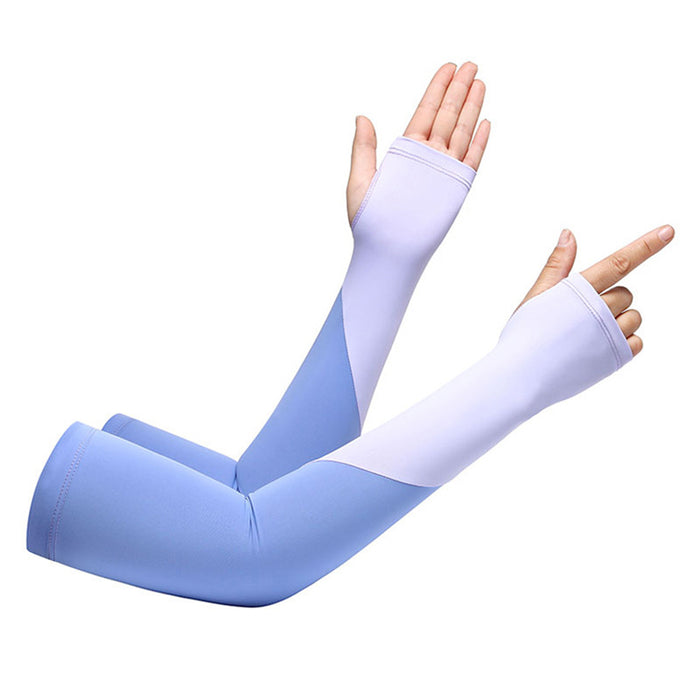 Sunscreen Sleeves Women's Summer Thin And Long Ice Silk Gloves For Riding And Driving
