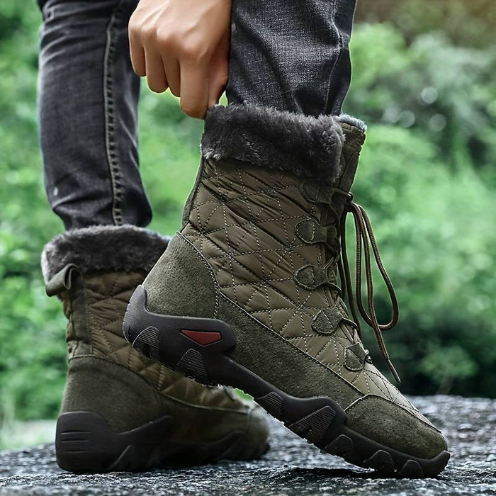 Men's Boots Snow Boots Winter Boots Walking Casual Daily PU Cloth Comfortable Booties